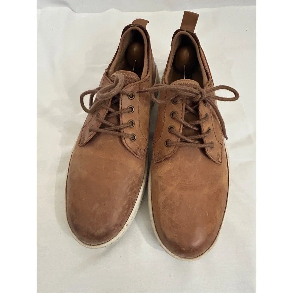 Born Todd Men's Shoes Lace-Up Full Grain Brown Nubuck Leather Size 8.5 M